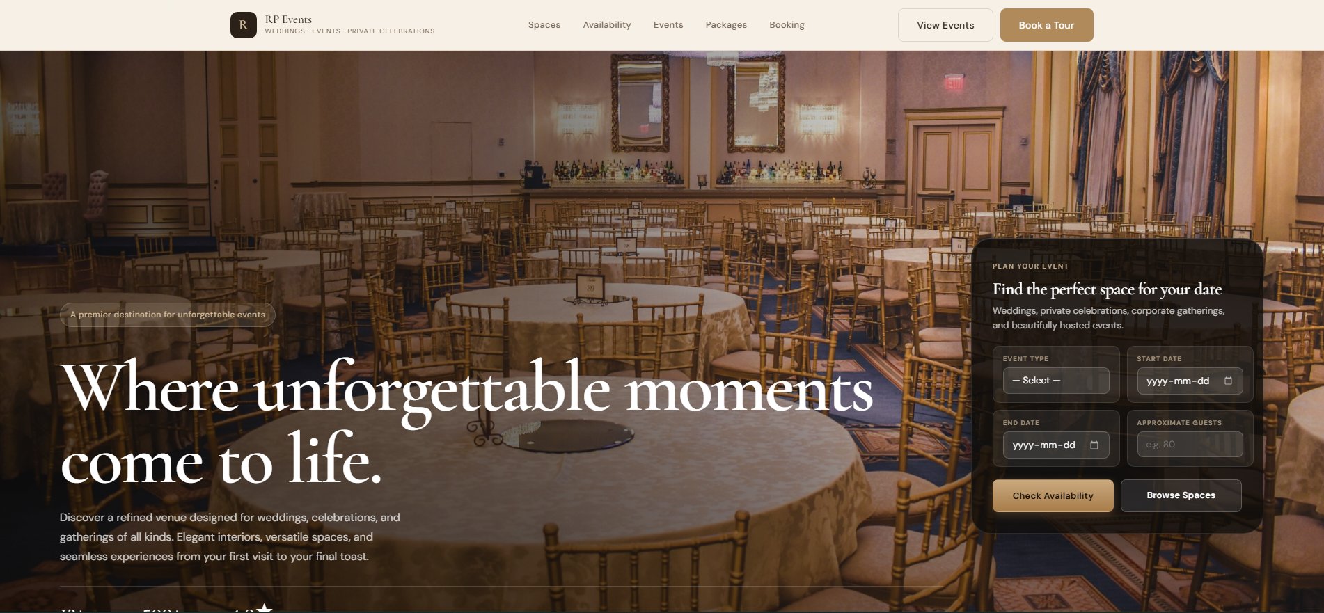 ReservePress Events — availability checker