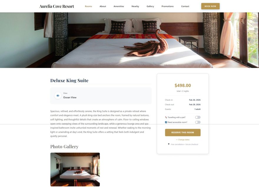 Room management in ReservePress Hotels